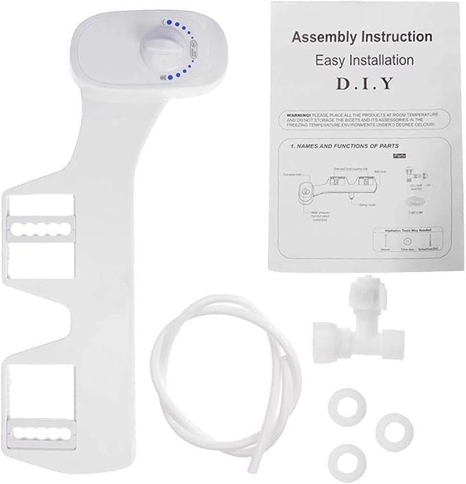 Non-Electric Bidet Toilet Seat Attachment for Superior Personal Hygiene | Easy DIY Install, Adjustable Water Pressure, Saves TP | Fits Standard 15/16" Toilets