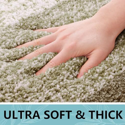 Arotive Microfiber Bathroom Rugs, Shaggy Soft Absorbent Bath Rug, 30x20