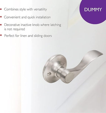 Design House 700609 Springdale Dummy Door Lever Satin Nickel