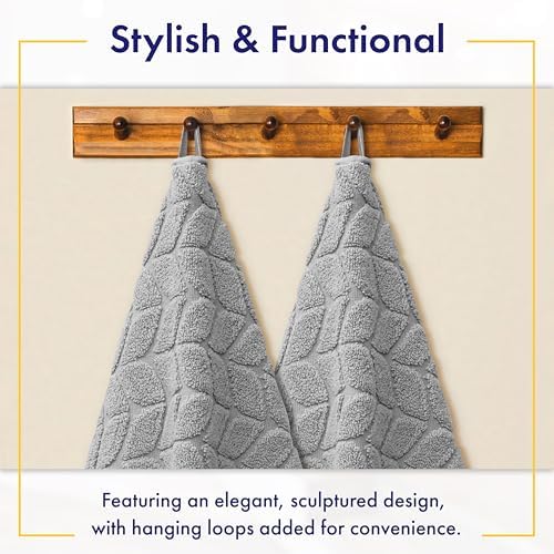 Alusa Home Ultra Soft & Stylish 700 GSM Luxury Bath Sheets | Pack of 2 | Extra Large 35x70 Inches | 100% Zero-Twist, Long-Staple Cotton | Remarkably Absorbent (Pewter Grey)