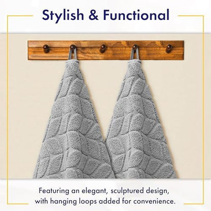Alusa Home Ultra Soft & Stylish 700 GSM Luxury Bath Sheets | Pack of 2 | Extra Large 35x70 Inches | 100% Zero-Twist, Long-Staple Cotton | Remarkably Absorbent (Pewter Grey)