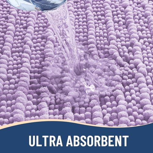 Arotive Bathroom Rugs Mat 40x24, Soft Absorbent Chenille Shaggy Bath Mat