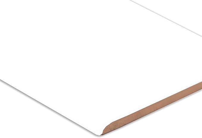 MSI White Glossy Bullnose 3 in. x 6 in. Glazed Ceramic Wall Tile for Bathroom, Kitchen Backsplash, Accent Wall Tile, and Shower Wall Tile