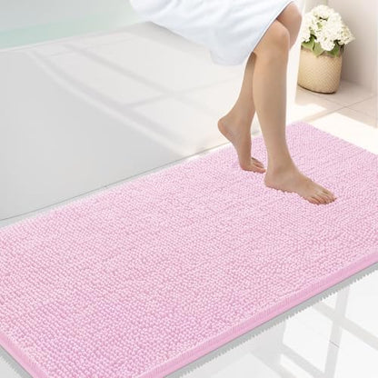 Smiry Bathroom Rugs 44X24, Luxury Chenille Extra Soft Absorbent Bath Mat