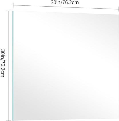 KOCUUY Frameless Mirror, 30"x30" Square Rectangle Bathroom Mirror for Over Sink, Upgraded Shatterproof Unframed Design for Bedroom, Living Room, Entryway