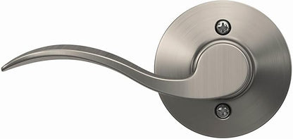 Schlage F170 ACC 619 RH Right Handed Accent Door Lever, One Sided Non-Turning Dummy Door Handle, Satin Nickel