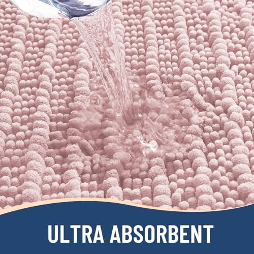 Arotive Bathroom Rugs Mat 24x16, Soft Absorbent Chenille Shaggy Bath Mat
