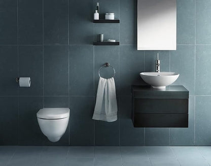 4pcs Matte Black Toilet Paper Holder and Towel Ring Set, Stainless Steel