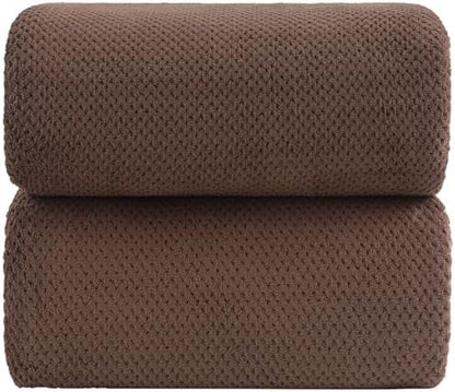YTYC 39x78 Bath Sheets,Towels for Bathroom,Brown,2-Pieces