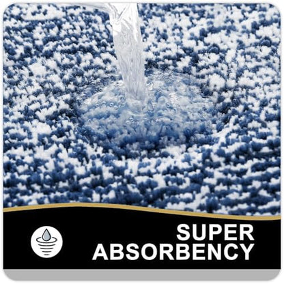 OLANLY Large Bathroom Rugs 40x24, Soft Absorbent Microfiber Bath Rugs, Navy