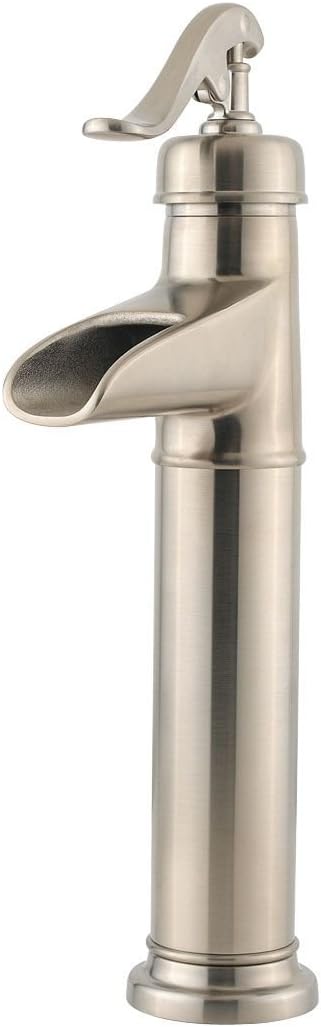Pfister LF040YP0K Ashfield Single Control Vessel Bathroom Faucet in Satin Nickel, Water-Efficient Model