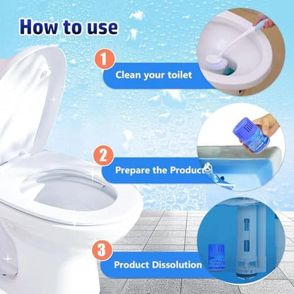Automatic Toilet Bowl Cleaner Long Lasting Tank Bottles 3 Pack