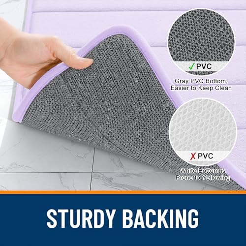 OLANLY Memory Foam Long Bathroom Rugs Runner 47x24, Super Soft Absorbent