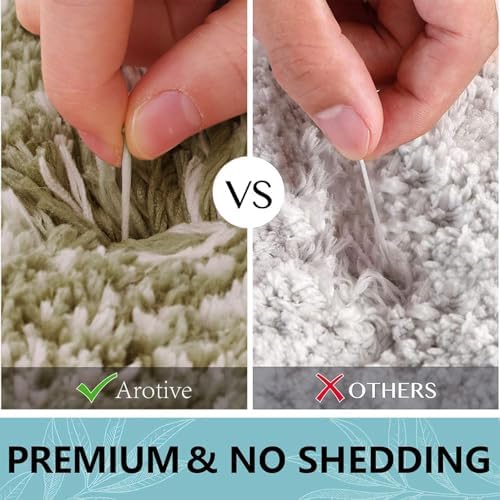 Arotive Microfiber Bathroom Rugs, Shaggy Soft Absorbent Bath Rug, 30x20