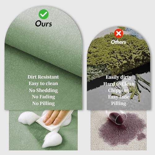 sage Green Long Stone Bath Mats for Bathroom Large Bathroom Rugs,15.7"x47"