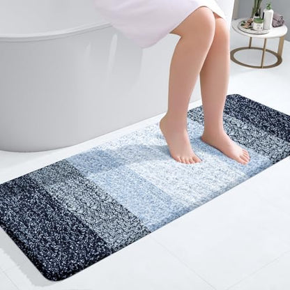 OLANLY Bathroom Runner Rug 47x17, Extra Soft Absorbent Microfiber Bath Rugs