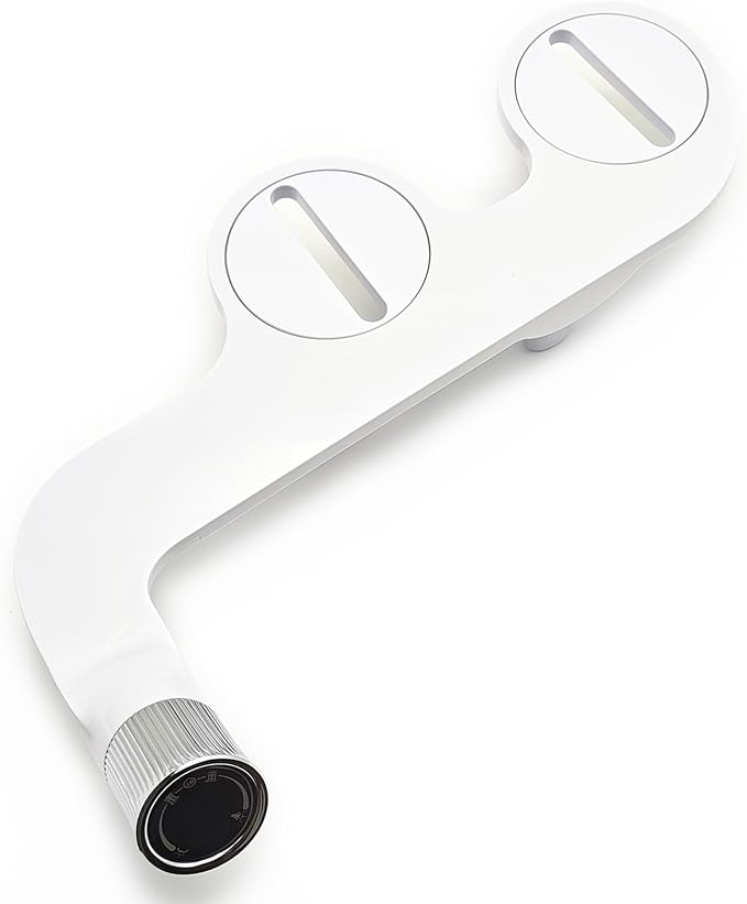Bidet Attachment for Toilet, Non-Electric, Dual Nozzle, Self-Cleaning | Rear & Feminine Wash, Easy Install, Fits Most Standard Toilets, Not for RV Use, Includes Hose, T-Adapter & Teflon Tape