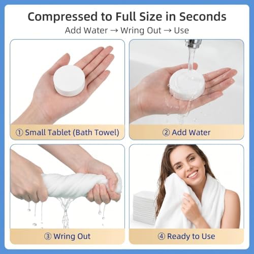 28-Pack Compressed Travel Towel Set, 4 Travel Kits, 3 Sizes