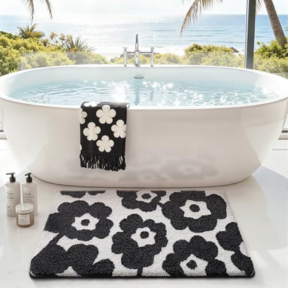LUMI Bathroom Rug 24x36, Soft Absorbent Microfiber Bath Mat, Non Slip