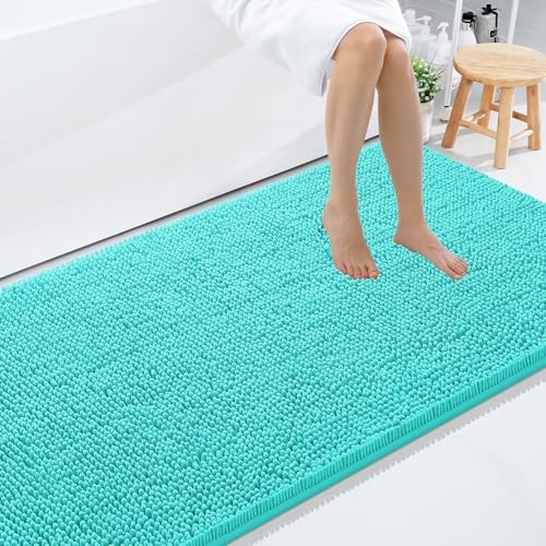 Smiry Bathroom Rugs 59X35, Luxury Chenille Extra Soft Absorbent Bath Mat