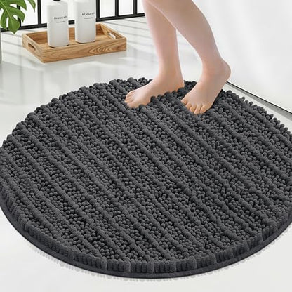 Smiry Bathroom Rugs Round 24X24, Extra Soft Rubber Backing Bath Mats