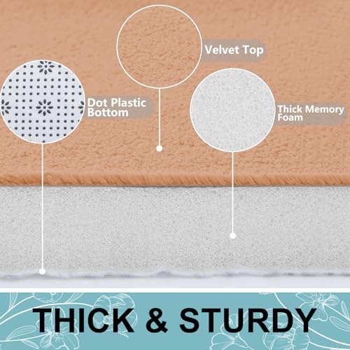 Smiry Memory Foam Bath Mat 24x16, Extra Soft and Absorbent Bathroom Rugs