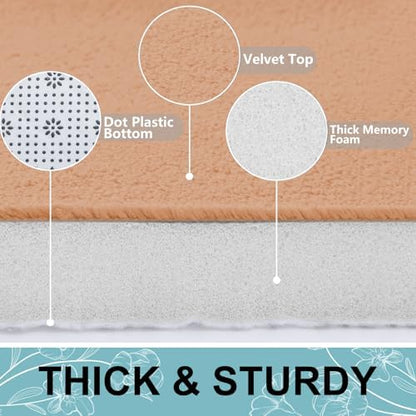 Smiry Memory Foam Bath Mat 24x16, Extra Soft and Absorbent Bathroom Rugs