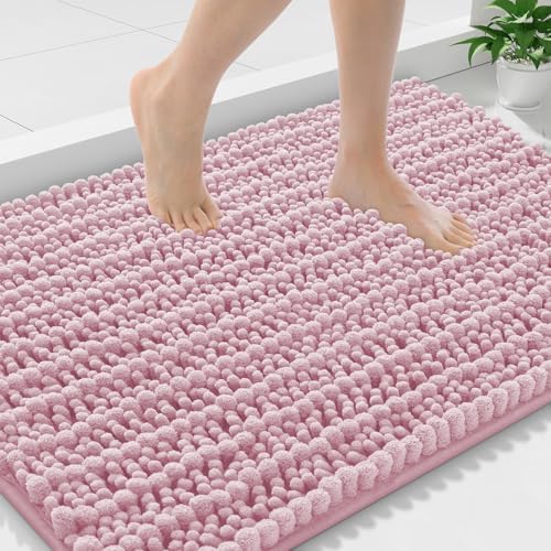 Smiry Bathroom Rugs 36X24, Extra Soft Rubber Backing Chenille Bath Mats