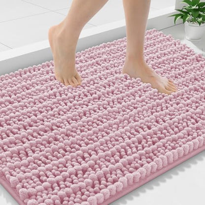 Smiry Bathroom Rugs 36X24, Extra Soft Rubber Backing Chenille Bath Mats