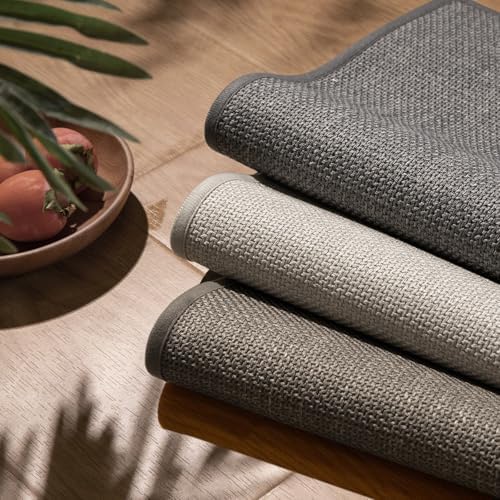 chakme Bathroom Rugs Mat 24x17, Ultra Thin Non Slip Bath Mat Small Quick Dry Absorbent Bath Mat for Bathroom Floor, (Dark Grey, 24"x17")