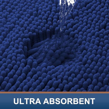 Smiry Bathroom Rugs 30X20, Luxury Chenille Extra Soft Absorbent Bath Mat