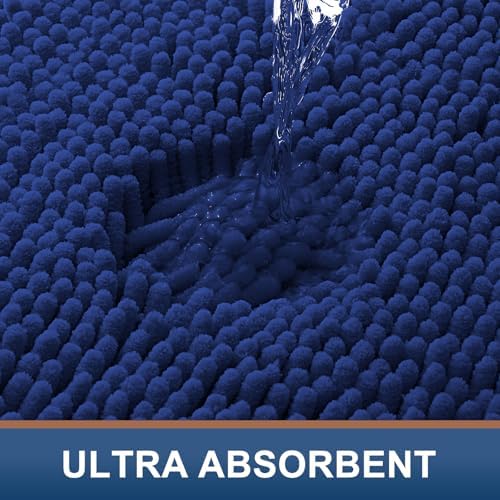 Smiry Toilet Rugs U-Shaped 24x20, Extra Soft Absorbent Contoured Bath Mat