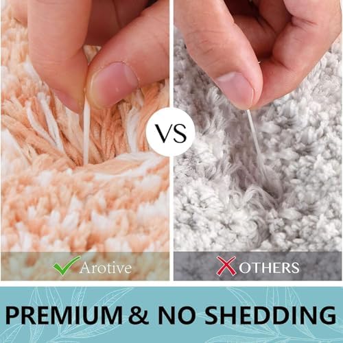 Arotive Microfiber Bathroom Rugs, Shaggy Soft Absorbent Bath Rug, 70x24