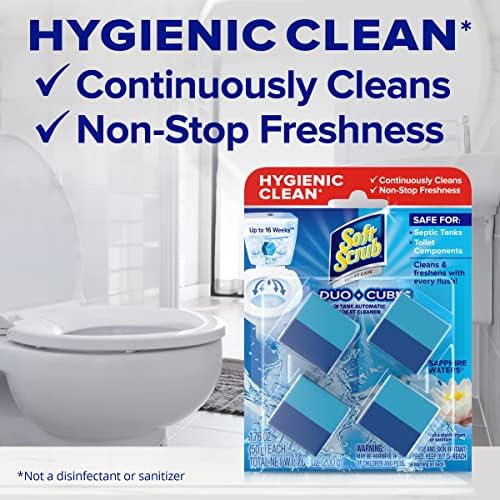 Soft Scrub in-Tank Toilet Cleaner Duo-Cubes, Sapphire Waters