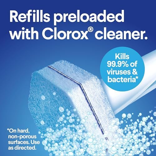 Clorox ToiletWand Disposable Toilet Cleaner Refills, 30 Count, Kills 99.9% of Germs and Viruses, Touch-Free Toilet Cleaning, Original Scent