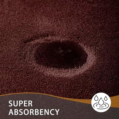 MINIDEAR Bathroom Rugs 60x24 Dark Brown - Thick Memory Foam Bath Mat, Ultra Soft & Plush Fluffy, Non-Slip, Quick Dry, Absorbent Washable Floor Microfiber Mat for Tub, Home Decor Accessories
