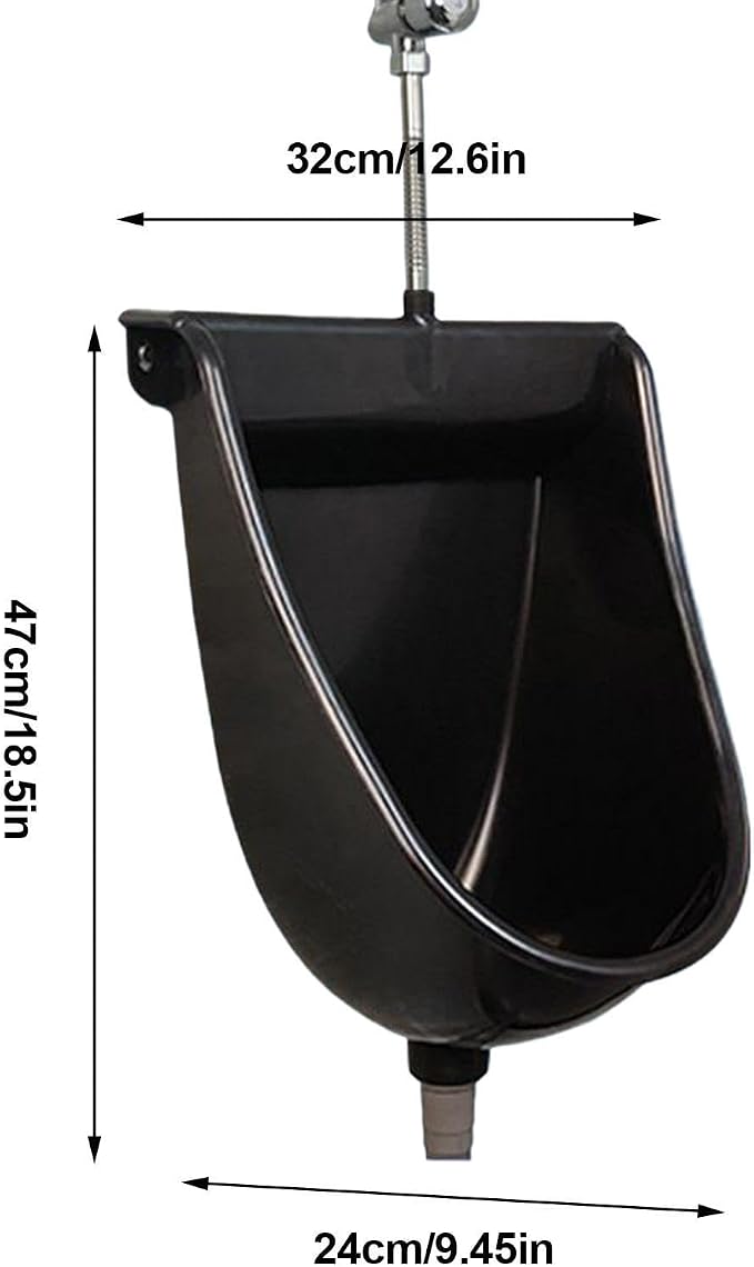 Urinal Toilet for Men Wall Mounted Male Toilet with Flush | Male Urinals for Home Dorm Garden RV Apartment Dad Boyfriend Grandpa
