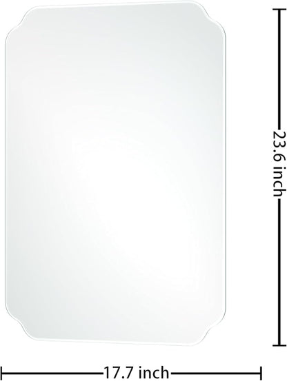 18x24 Inch Bathroom Mirrors for Over Sink, Frameless Mirrors for Wall | Beveled Bathroom Mirror, Bathroom Vanity Mirror for Bedroom Living Room Entryway Home Decor