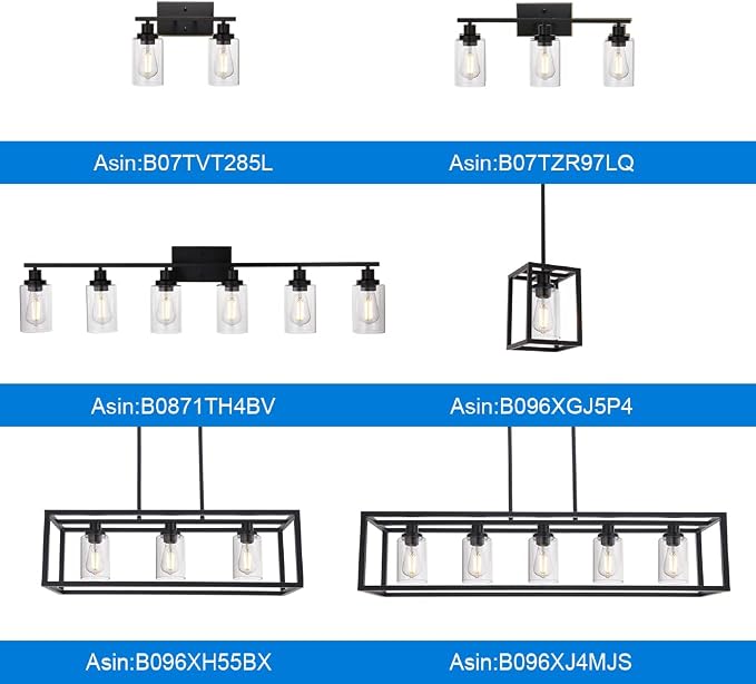 MELUCEE 40 Inches Length 5-Light Bathroom Vanity Light Fixtures Black | Industrial Wall Sconce Lighting with Clear Glass Shade for Living Room Bedroom Hallway Kitchen (Patent No.: US D963914 S)