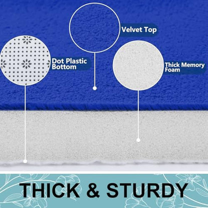 Smiry Memory Foam Toilet Rugs 24x20, Extra Soft Absorbent Bathroom Rugs