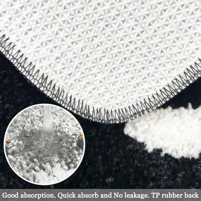 Get Naked Bath Mat - Funny Bathroom Rugs Non Slip Cute Carpet for Bathroom Floor Decor Water Absorbent Bath Rugs for Sink Bathtub and Shower Black and White Bathmat 24" x 36"