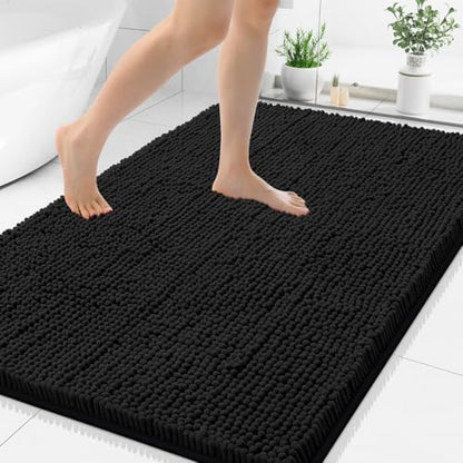 Smiry Bathroom Rugs 44X32, Luxury Chenille Extra Soft Absorbent Bath Mat
