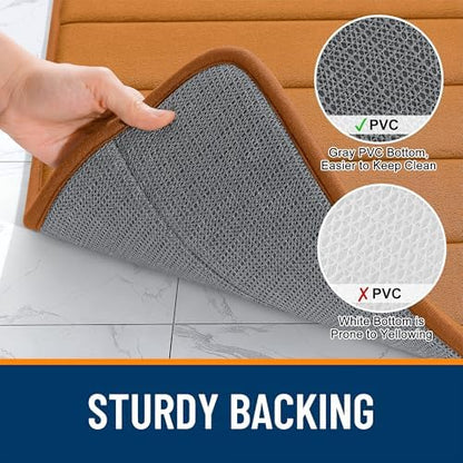 OLANLY Memory Foam Long Bathroom Rugs Runner 44x20, Super Soft Absorbent