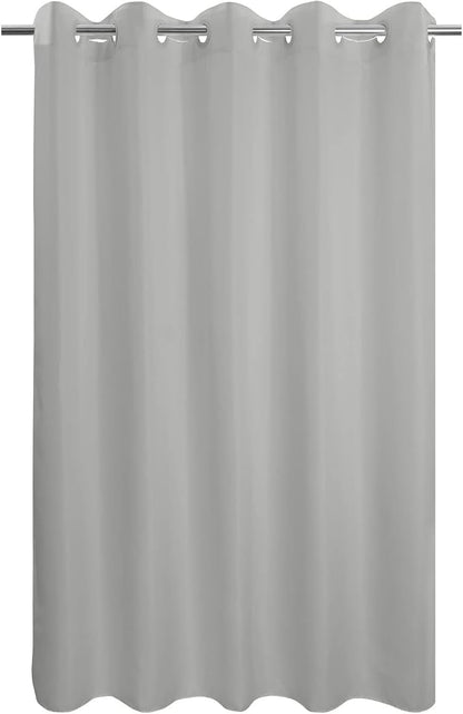 River Dream No Hook Hotel Cloth Grey Shower Curtain Soft Microfiber & Waterproof - Fabric Shower Curtain or Liner, Washable & Bottom Magnets, Gray, 71x74 | Waterproof Microfiber, Bottom Magnets, Soft Washable Fabric Shower Curtain or Liner, 71W x 74H
