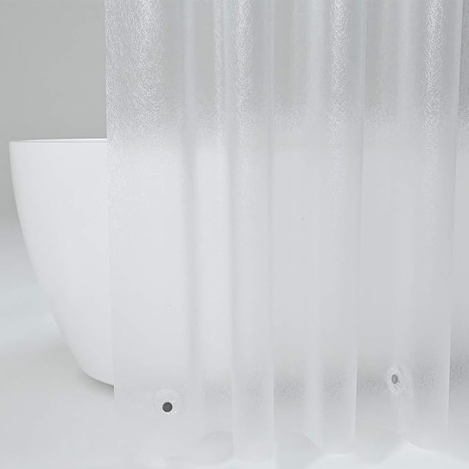 AooHome 72x96 Inch Extra Long Shower Curtain, Eva Frosted Shower Curtain Liner with 5 Bottom Magnets, Water Repellent, Semi Transparent
