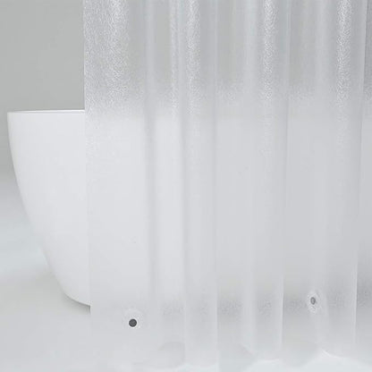 AooHome 72x96 Inch Extra Long Shower Curtain, Eva Frosted Shower Curtain Liner with 5 Bottom Magnets, Water Repellent, Semi Transparent