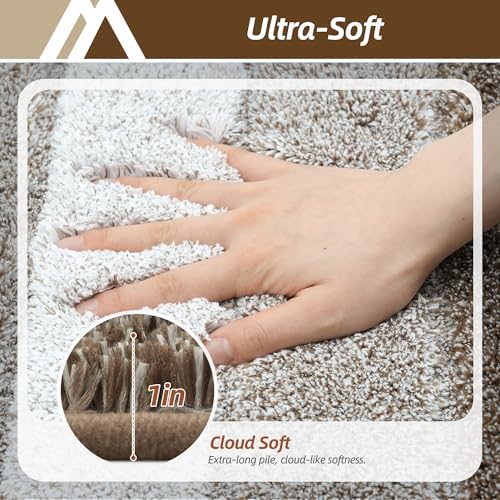 COSY HOMEER Toilet Rugs U-Shaped 24"x20", Ultra Soft Absorbent Bath Mat