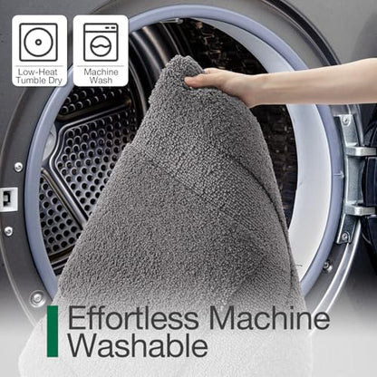 LUMI Ultra Soft Bathroom Rugs Absorbent, Non Slip Bath Mat 20x32, Dark Grey