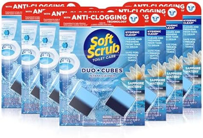 Soft Scrub In-Tank Toilet Cleaner Duo-Cubes, Sapphire Waters, 2 Count