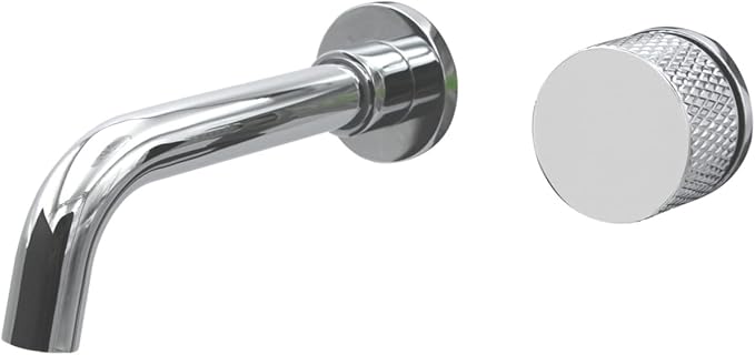 Faucet Wall Mounted Bathroom Faucet Swivel Spout Single Handle Brass Basin Sink tap with Hot Cold Water Mixed(Silver) Faucet